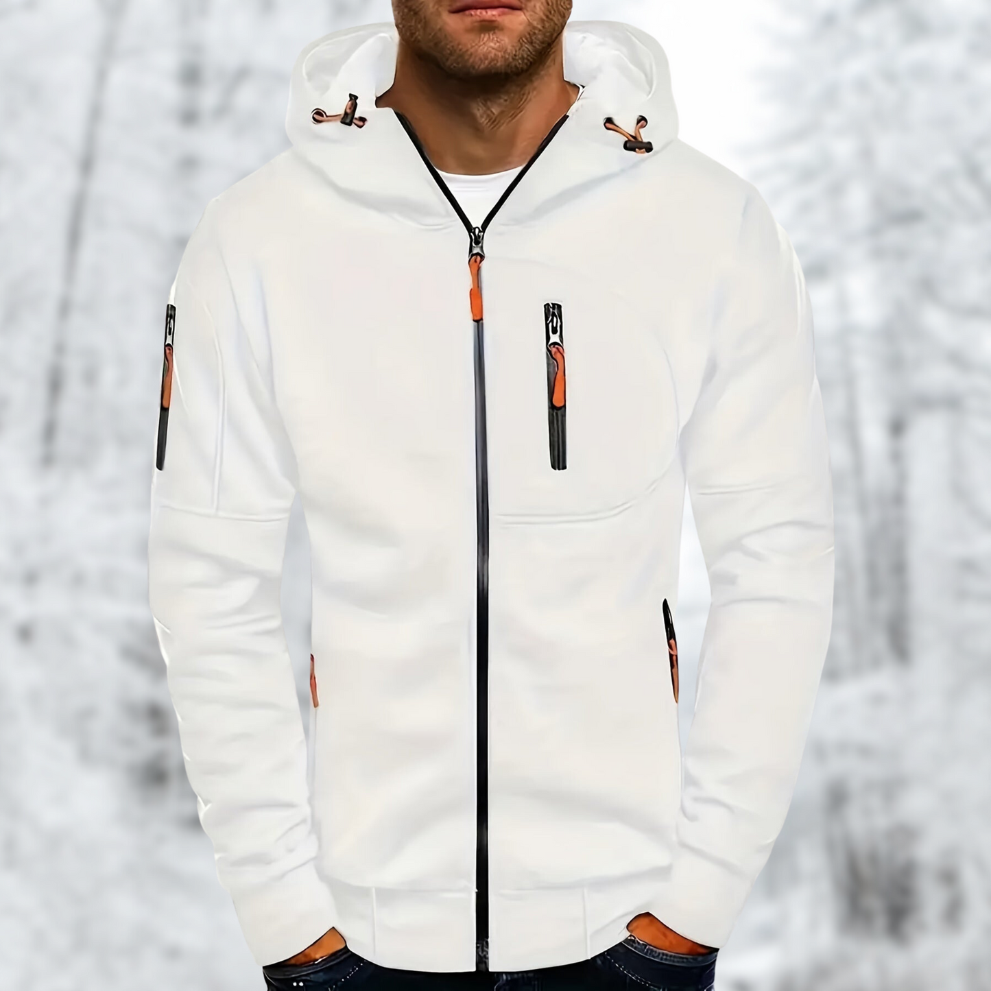 Warme hoodie met rits voor wintercomfort – Ruben
