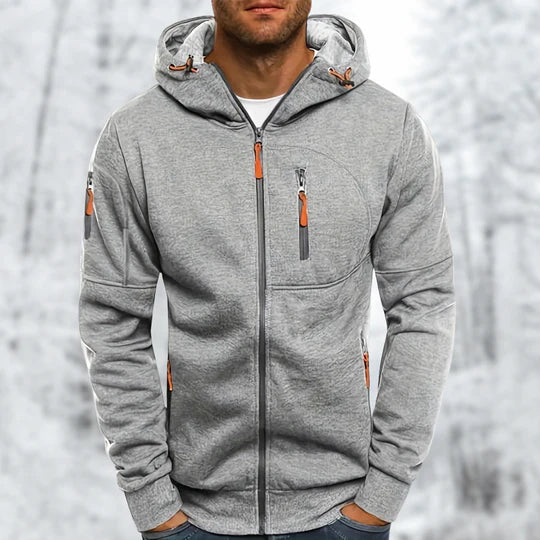 Warme heren hoodie met rits en capuchon – Liam