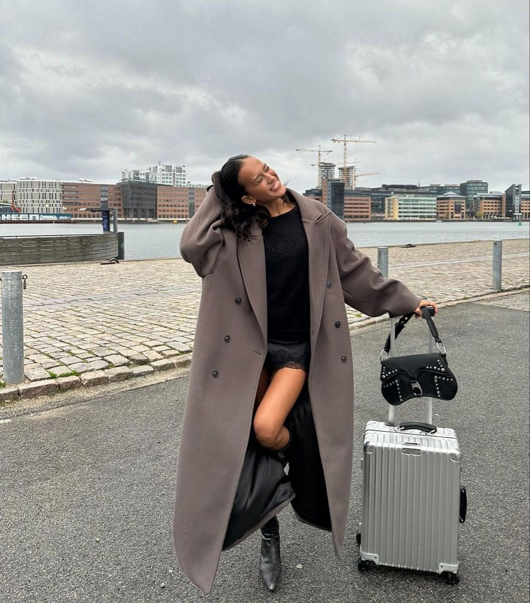 Oversized damesjas met knopen voor winterstijl – Yvina