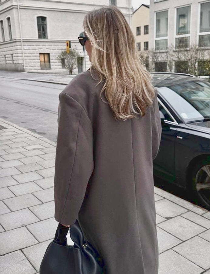 Oversized damesjas met knopen voor winterstijl – Yvina