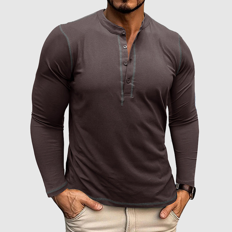 Heren Shirt Lange Mouwen met Knoopdetails – Lucas