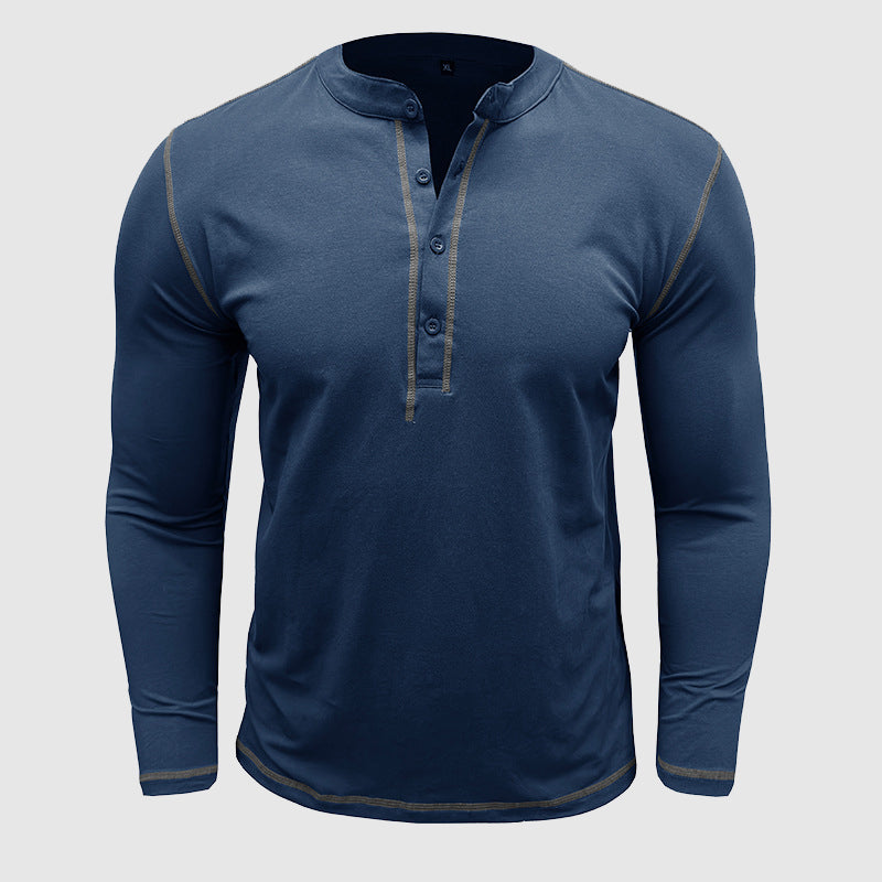 Heren Shirt Lange Mouwen met Knoopdetails – Lucas