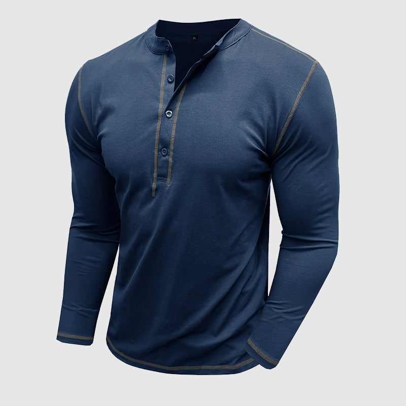 Heren Shirt Lange Mouwen met Knoopdetails – Lucas