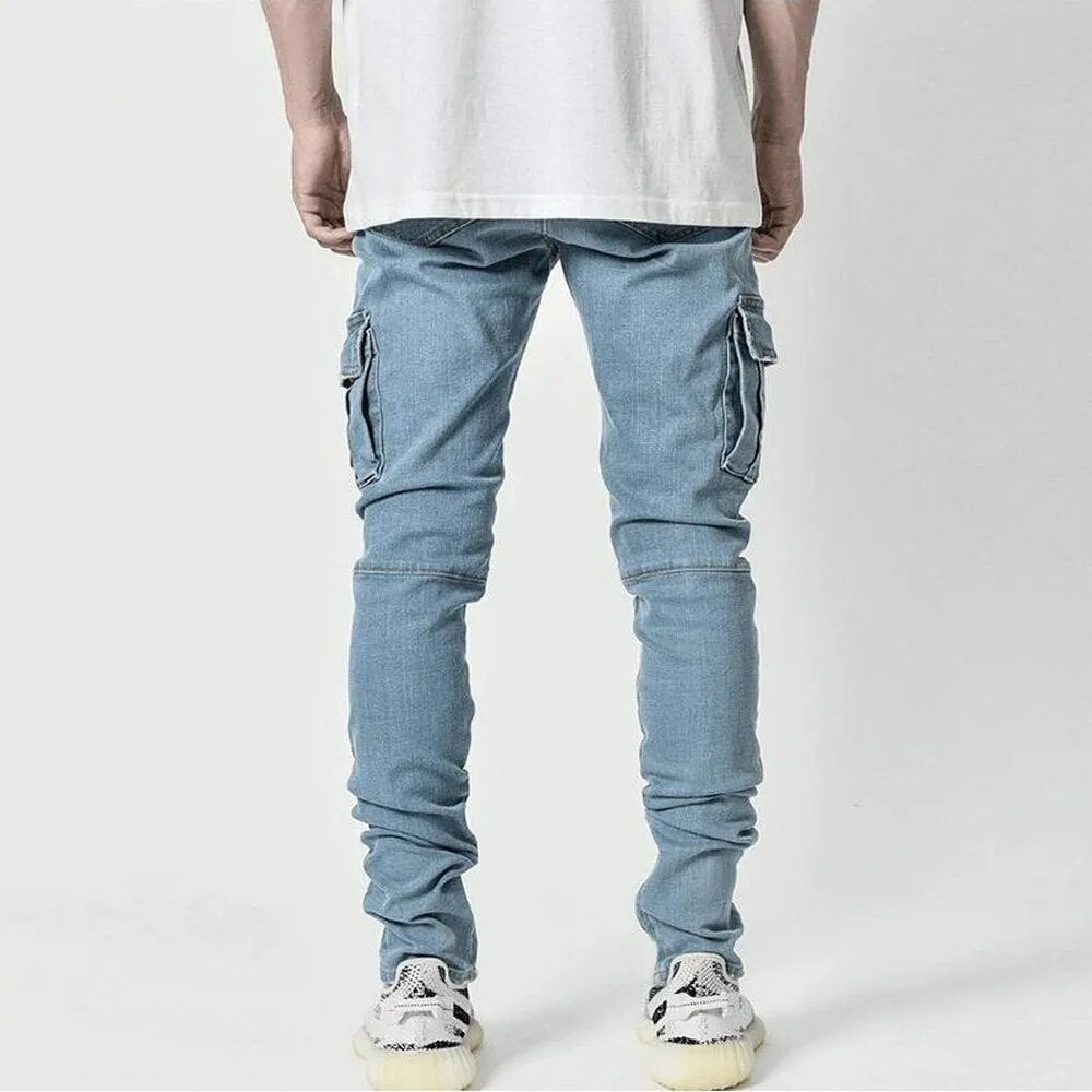 Comfortabele Stretchy Denim Cargo Broek met Zakjes voor Heren - Levi