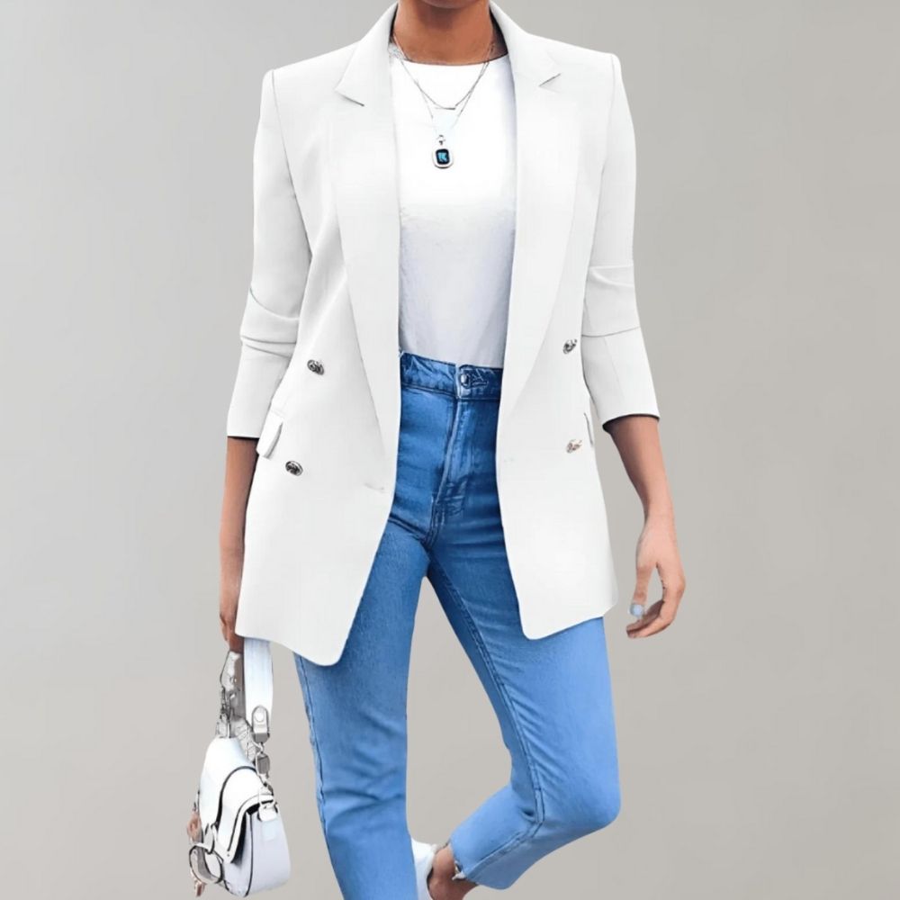 Damesblazer met getailleerde pasvorm voor werk & casual – Sophie