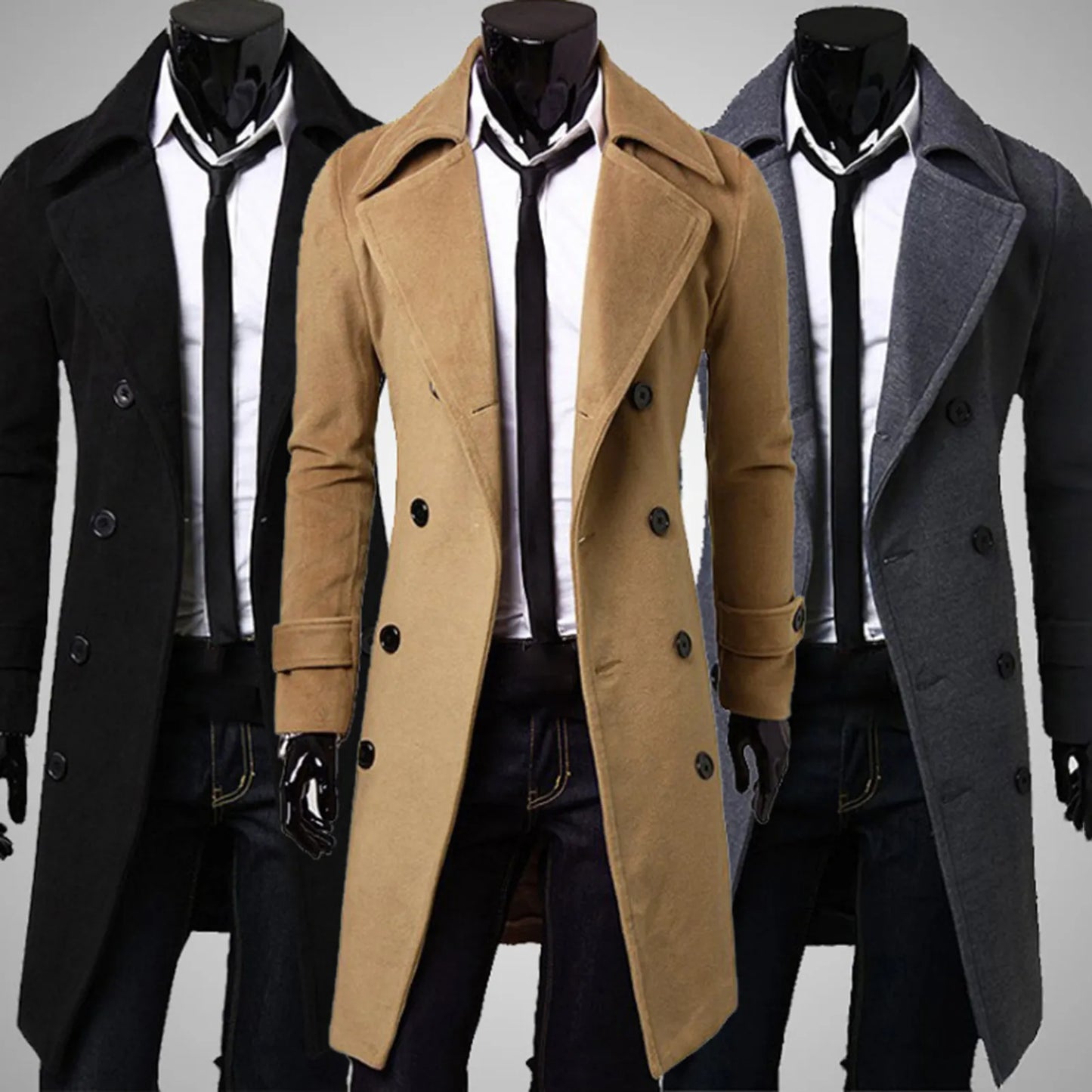 Britse Winddichte Trenchcoat met Dubbele Rij Knopen – Hugo
