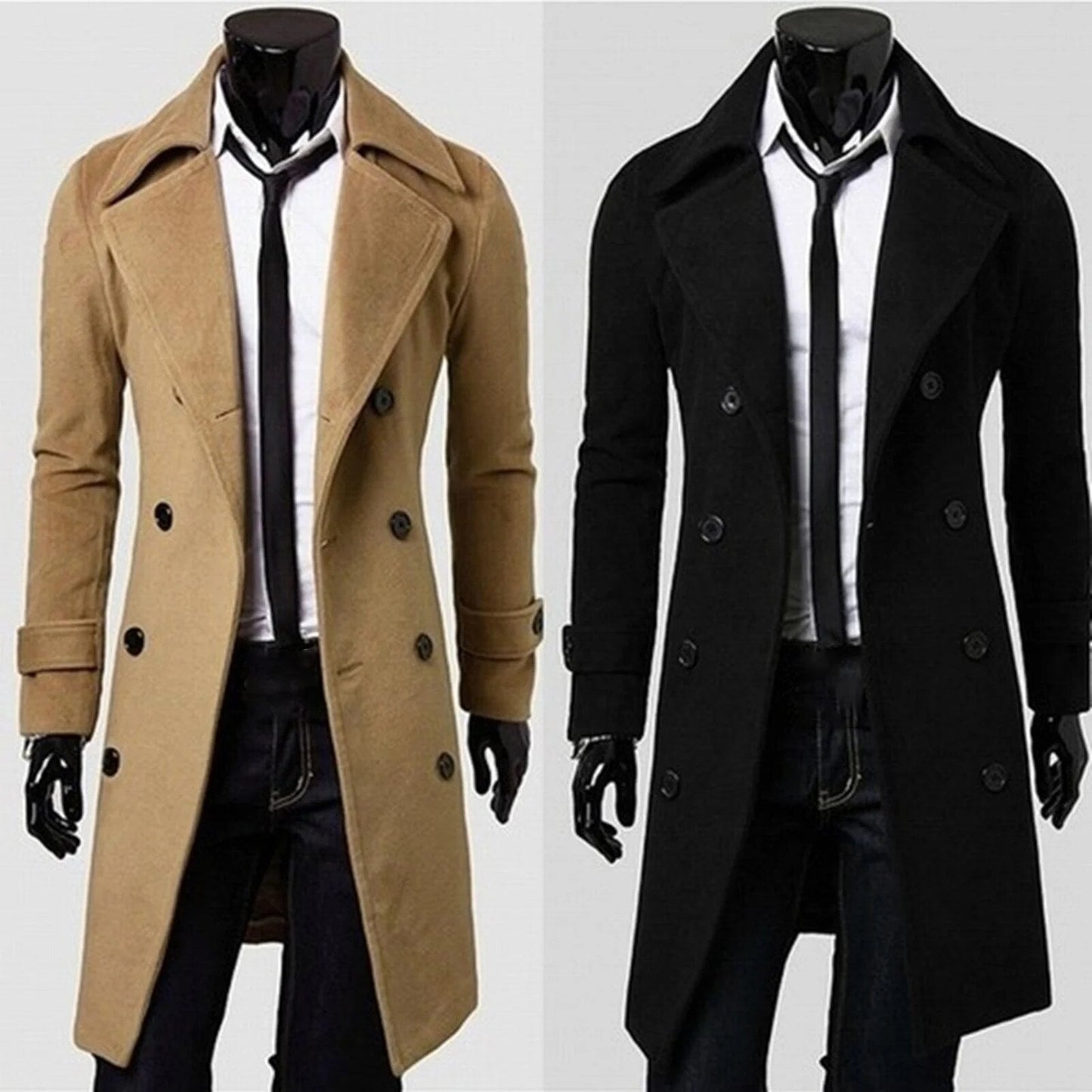 Britse Winddichte Trenchcoat met Dubbele Rij Knopen – Hugo