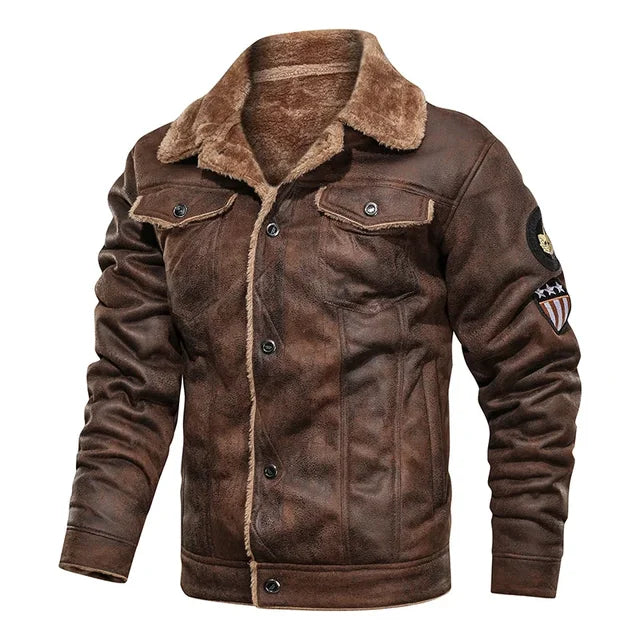 Warme leren winterjas voor heren – Max