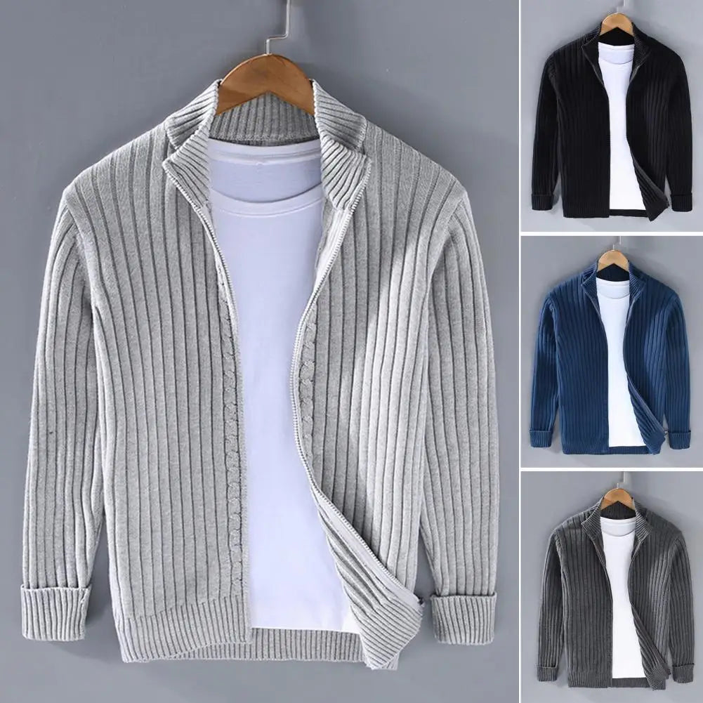 Zip-Up Trui Geribbeld Comfortabel en Stijlvol – Noor