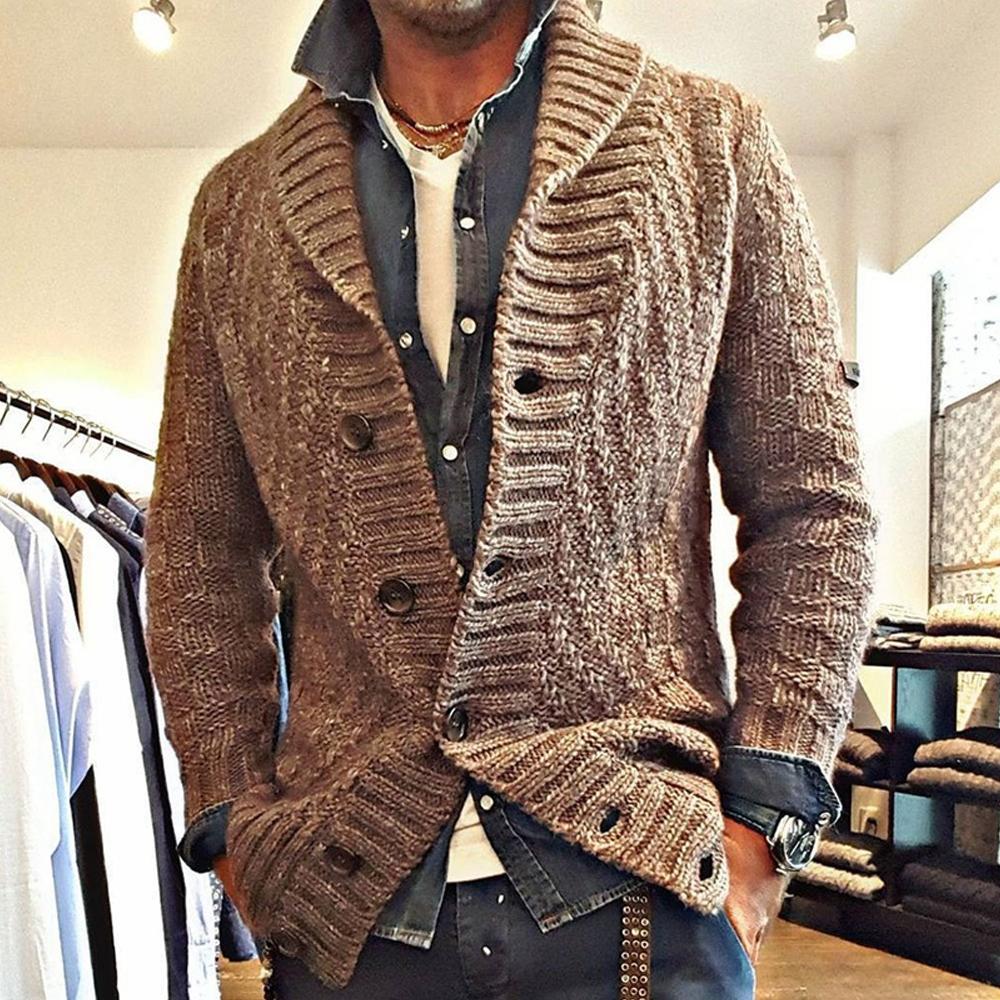 Warme gebreide heren cardigan – Levi