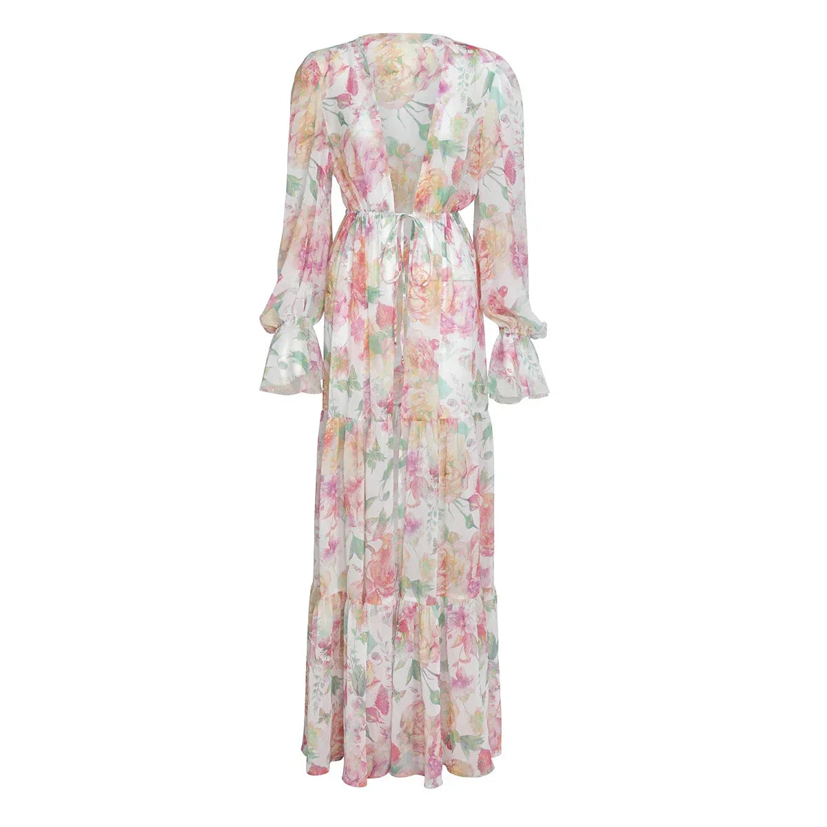 Zwemset dames vetersluiting met cover-up roze – Savina