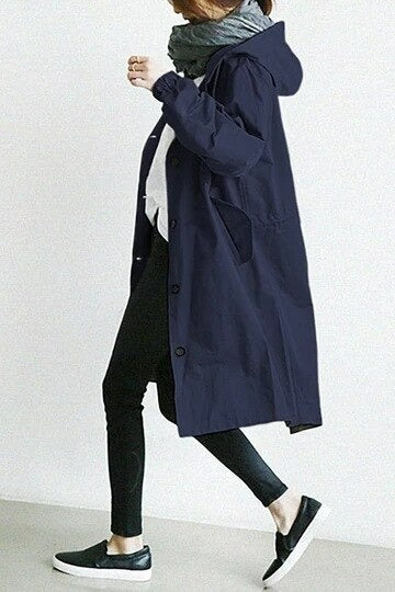 Waterafstotende trenchcoat voor heren met knoopsluiting – Eliano