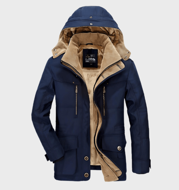 Warme heren winterjas met capuchon en stijl – Milo