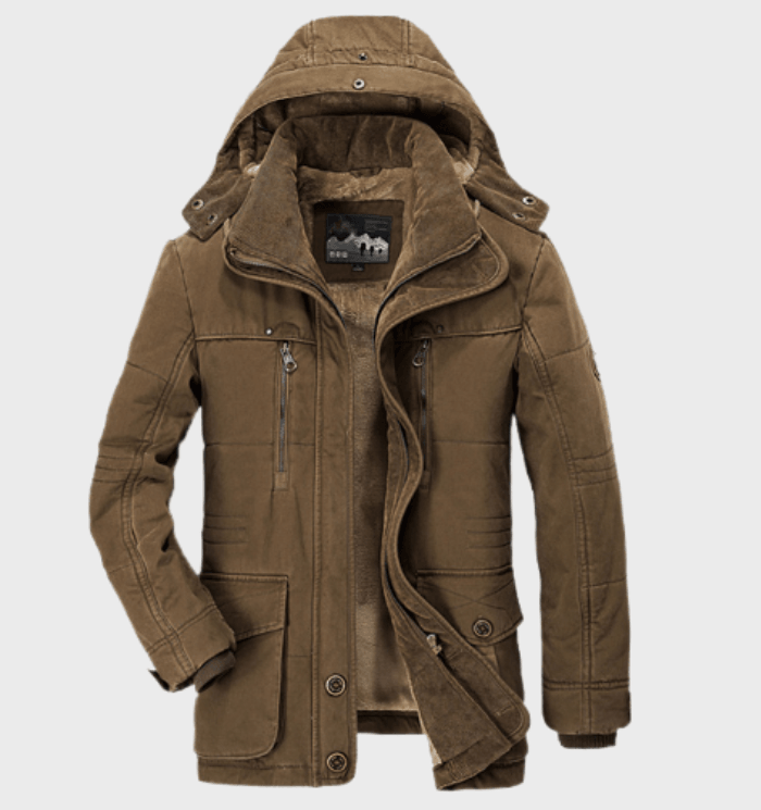 Warme heren winterjas met capuchon en stijl – Milo