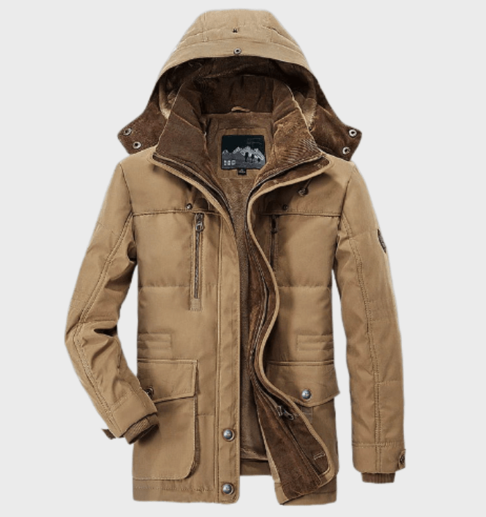 Warme heren winterjas met capuchon en stijl – Milo