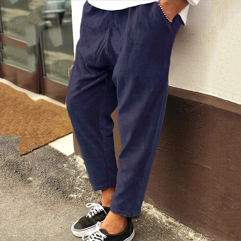 Corduroy Herenbroek Casual Zomer Comfort Fit – Bravexo