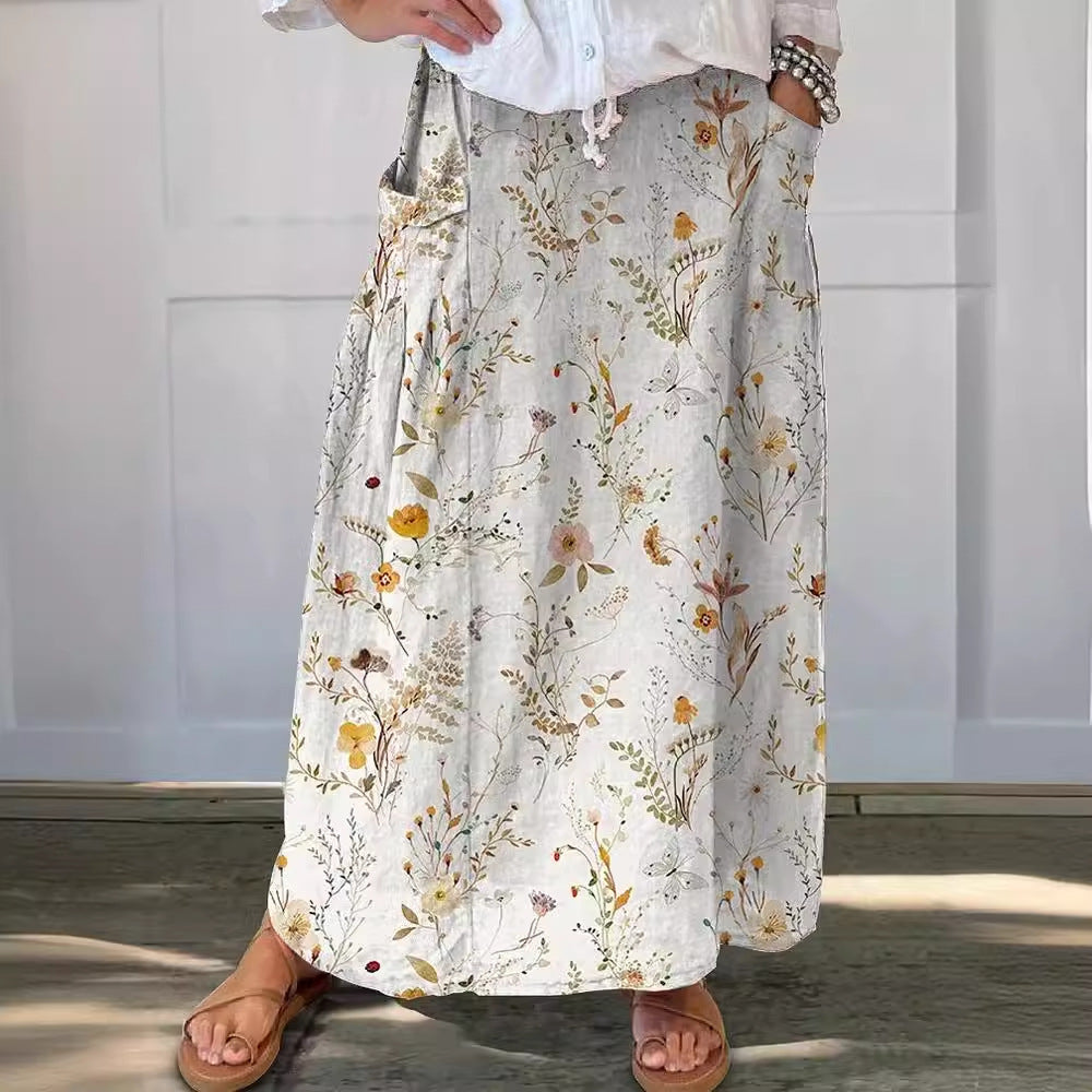 Gebloemde Maxi-Rok Zomer Elegant Comfort – Elvira