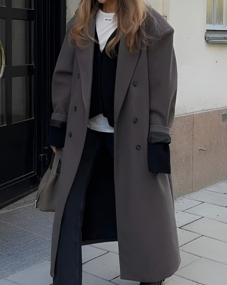 Oversized damesjas met knopen voor winterstijl – Yvina