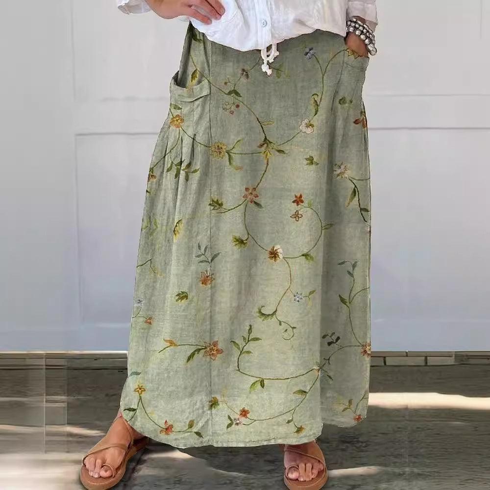 Gebloemde Maxi-Rok Zomer Elegant Comfort – Elvira