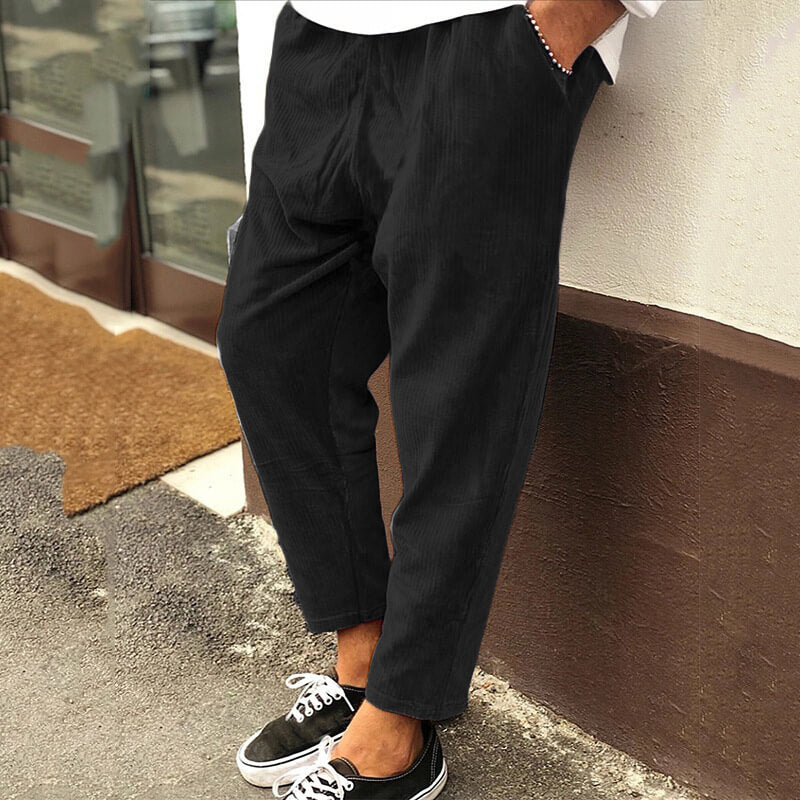 Corduroy Herenbroek Casual Zomer Comfort Fit – Bravexo