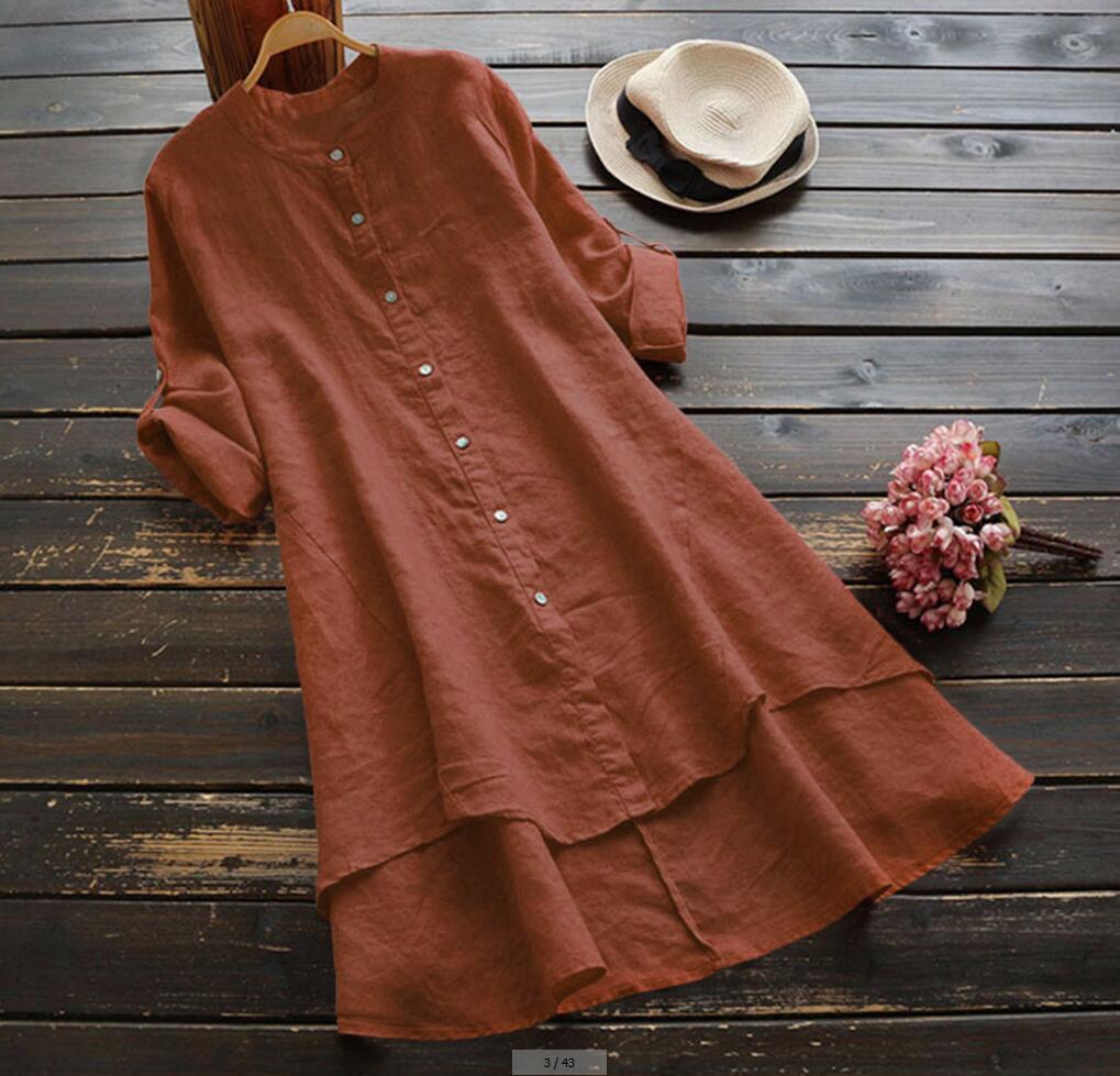 Oversized Katoenen Linnen Zomerjurk voor Dames – Eveline