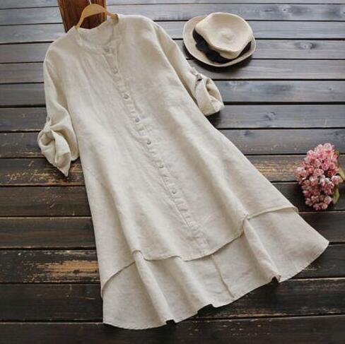 Oversized Katoenen Linnen Zomerjurk voor Dames – Eveline