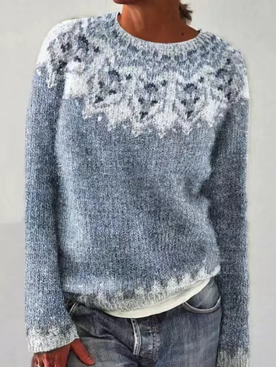 Casual gebreide trui met stijlvol patroon – Sophie