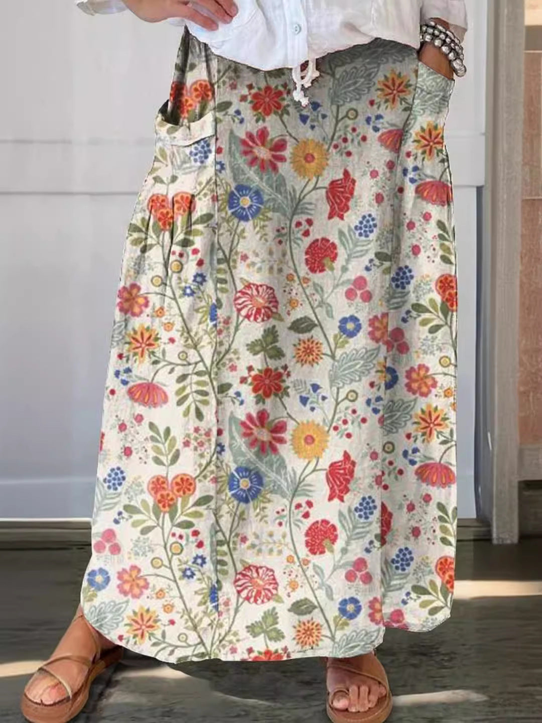 Gebloemde Maxi-Rok Zomer Elegant Comfort – Elvira