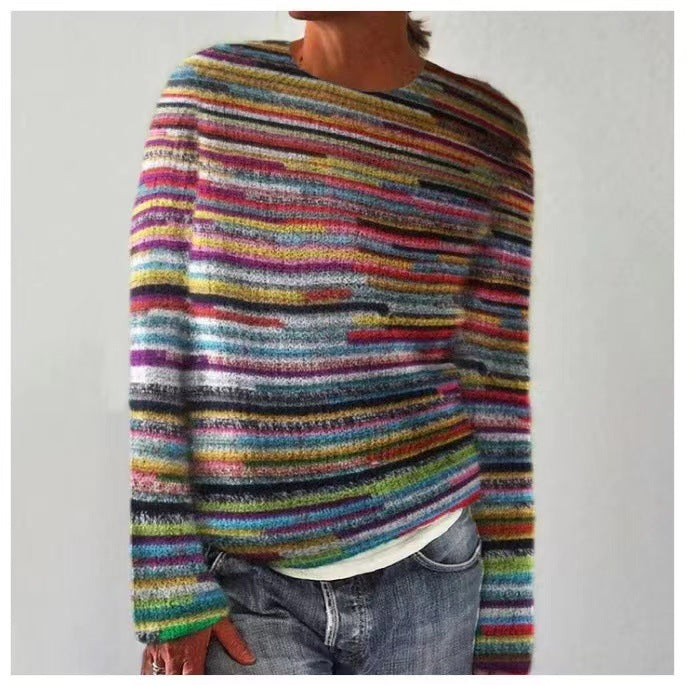 Casual gebreide trui met stijlvol patroon – Sophie