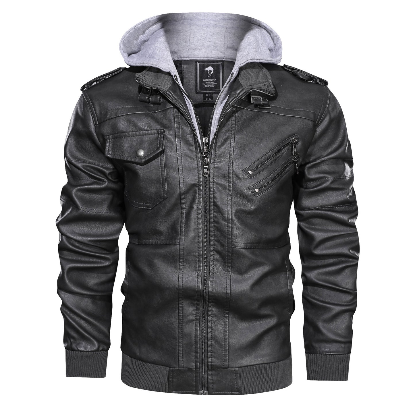 Warm Kunstleren Jas met Afneembare Capuchon – Max