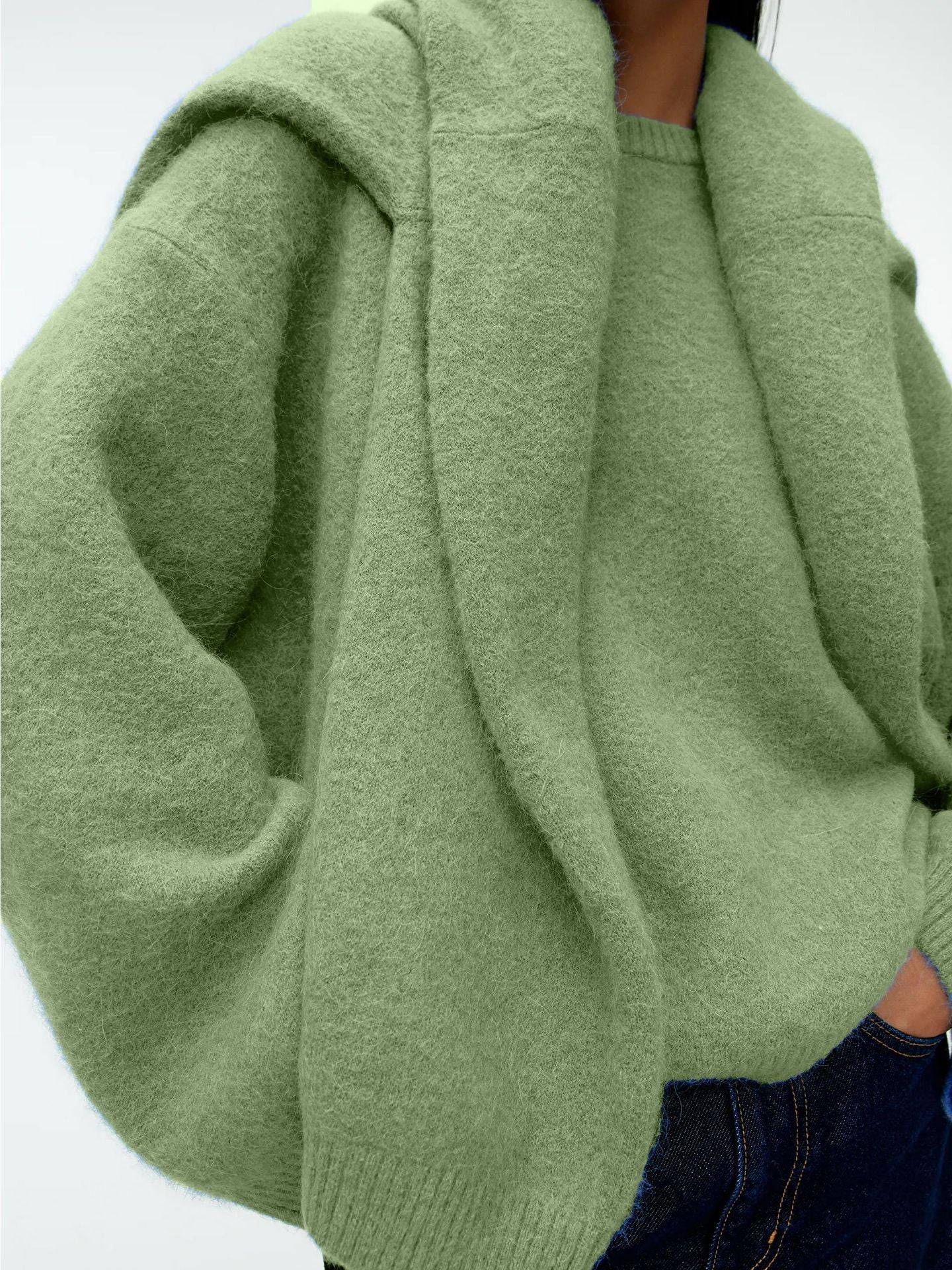 Oversized gehaakte crewneck trui voor dames – Lotte