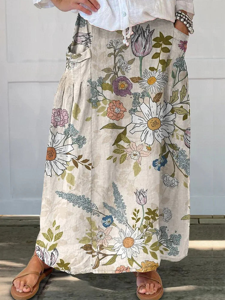 Gebloemde Maxi-Rok Zomer Elegant Comfort – Elvira