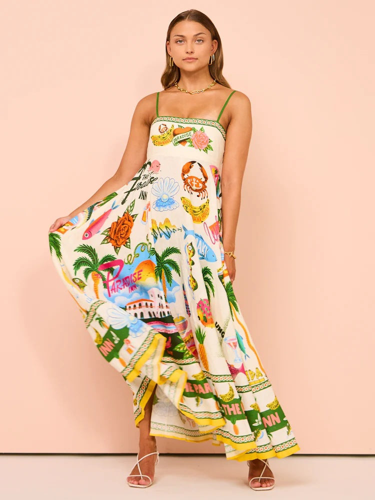 Zomerjurk Linnen Luchtig Verstelbare Bandjes Design – Alizée
