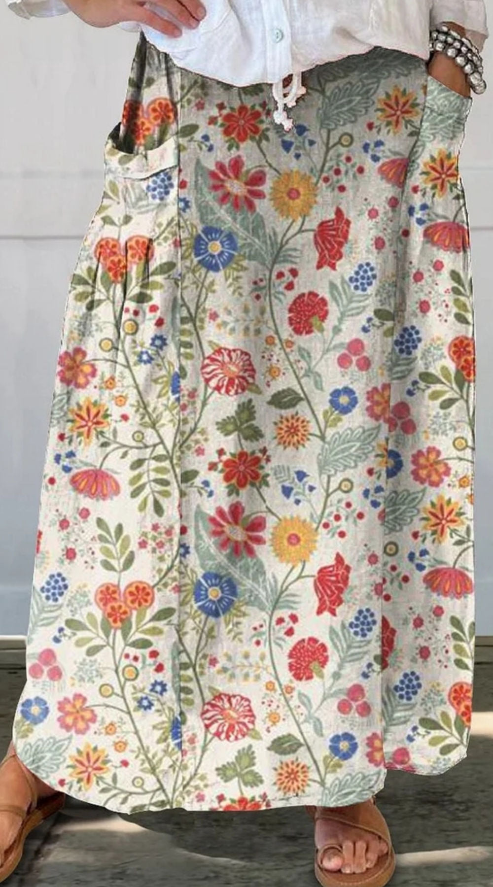 Gebloemde Maxi-Rok Zomer Elegant Comfort – Elvira