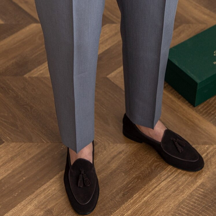 Klassieke Hoge Taille Buckle Dress Pants voor Heren - Mark