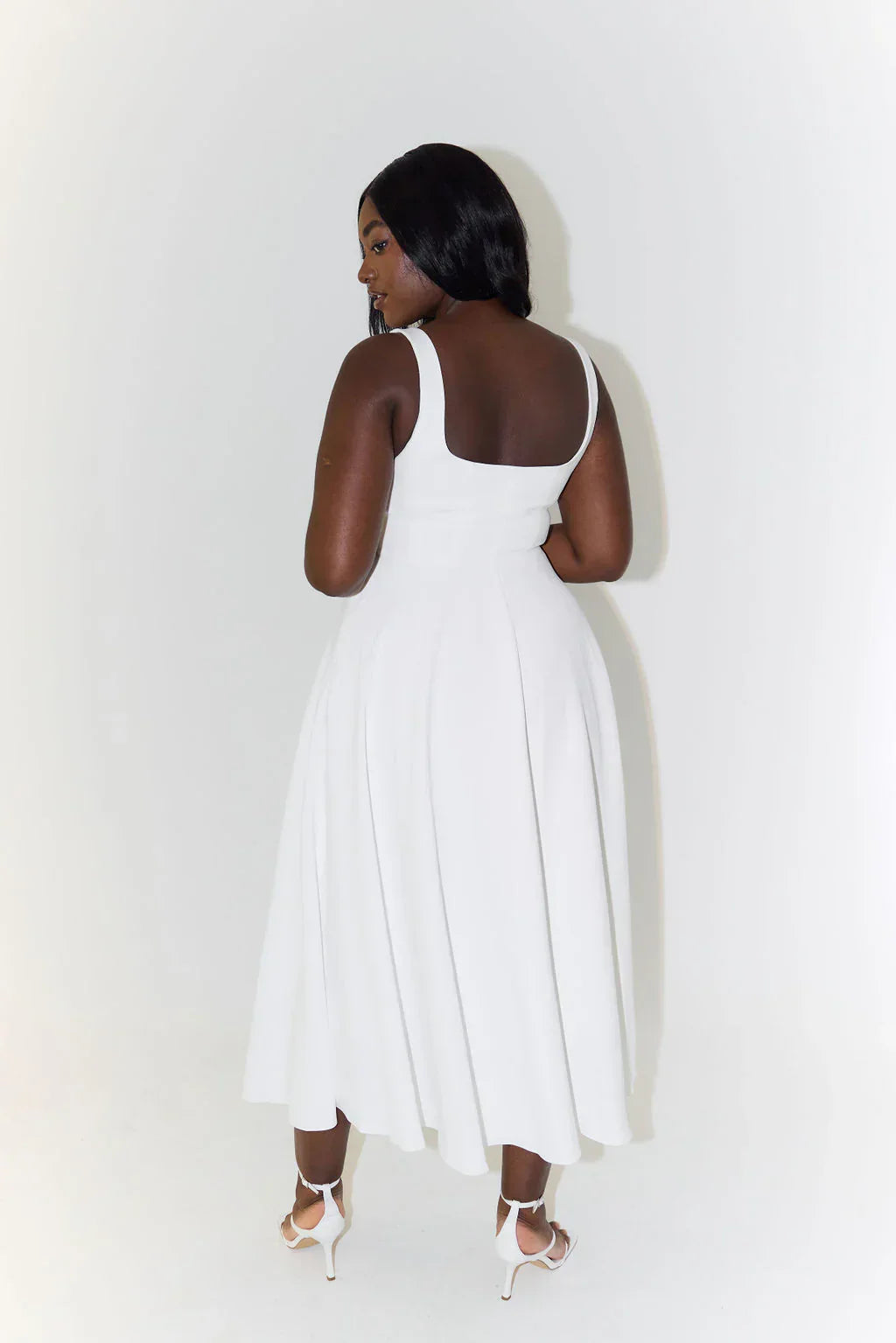 Zomerjurk Midi Relaxte Pasvorm Elegante Look – Sorine