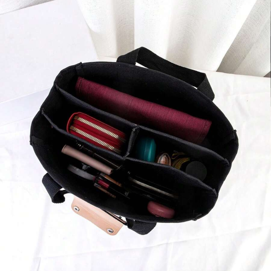 Canvas shopper tas voor dames met ruimte – Solari