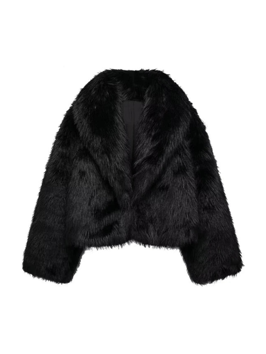 Fluffy oversized bontjas voor dames – Valerie