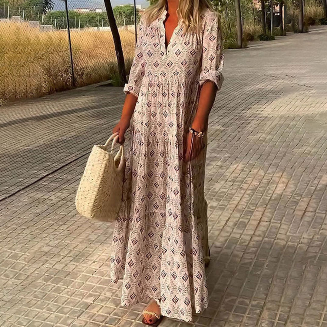 Boho maxi damesjurk met elegant silhouet – Clarissa
