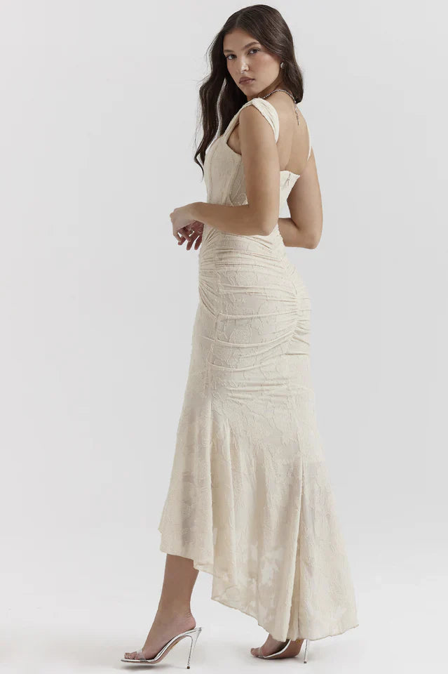 Fishtail maxi avondjurk elegant en vrouwelijk – Aureva