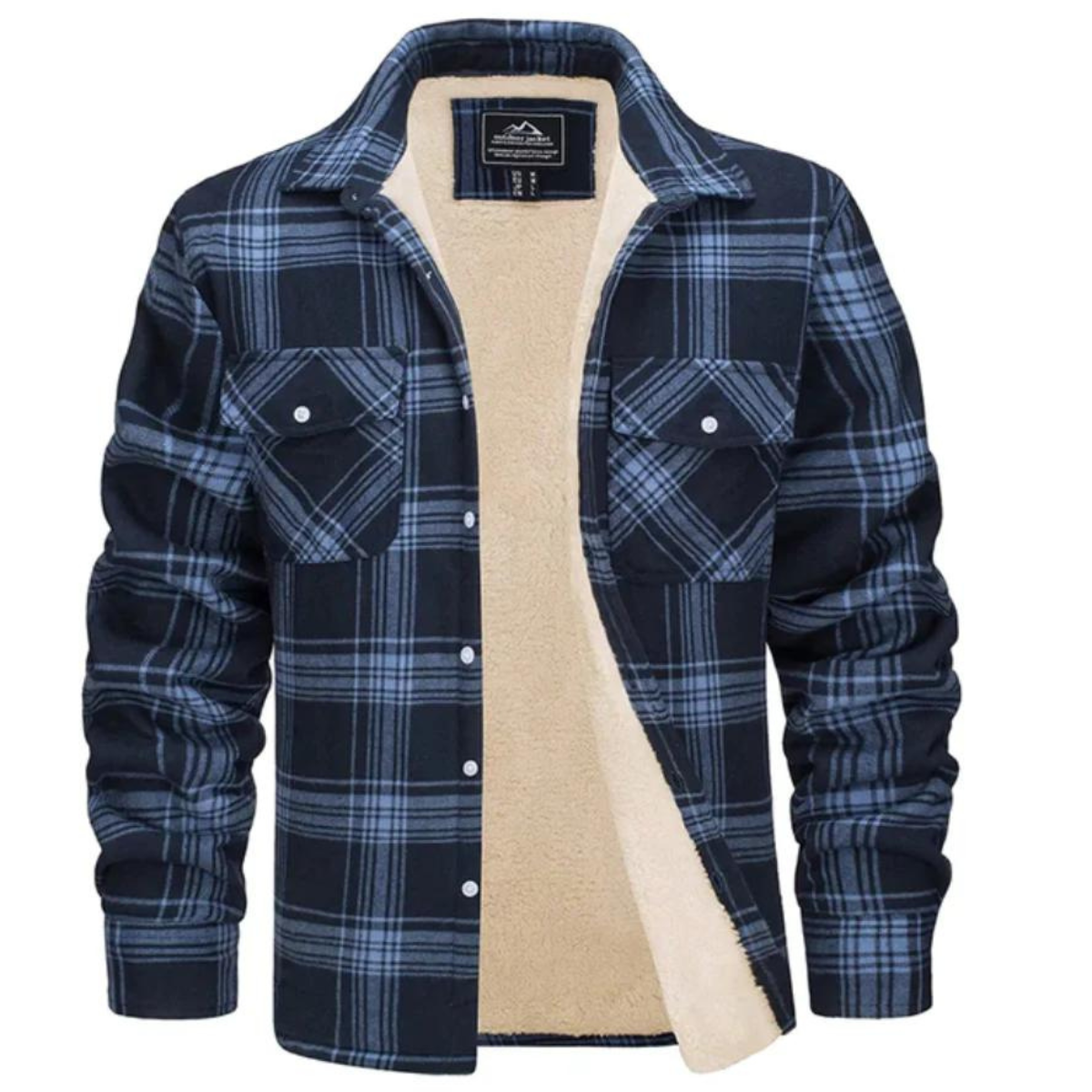 Geruite fleece jas voor heren – Thomas