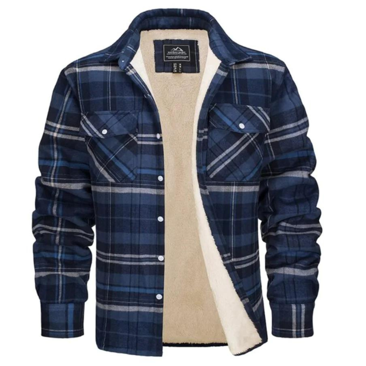 Geruite fleece jas voor heren – Thomas