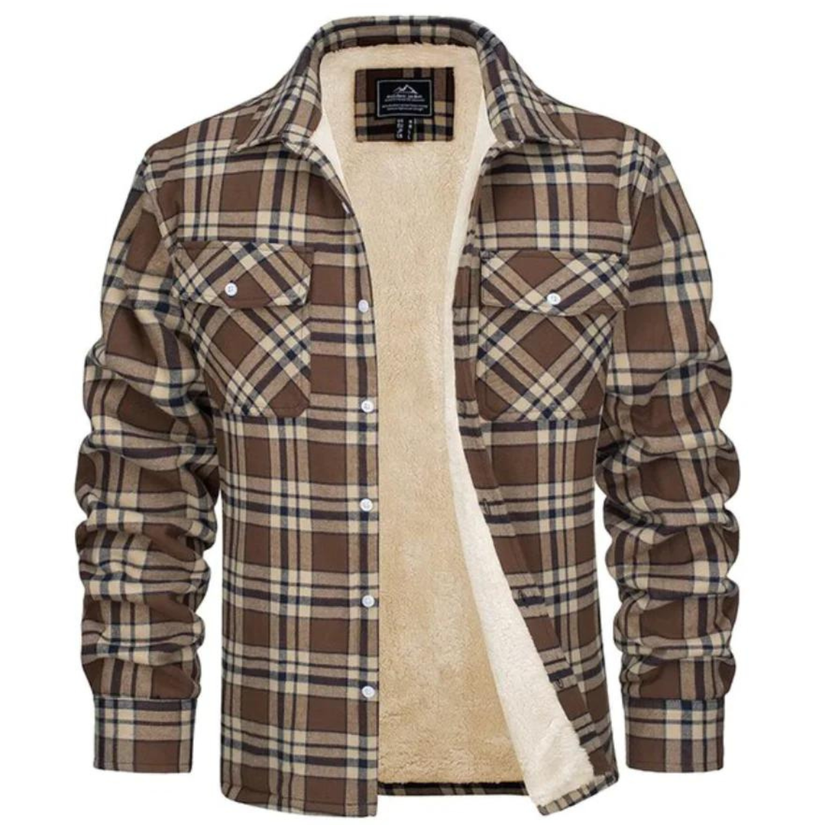 Geruite fleece jas voor heren – Thomas