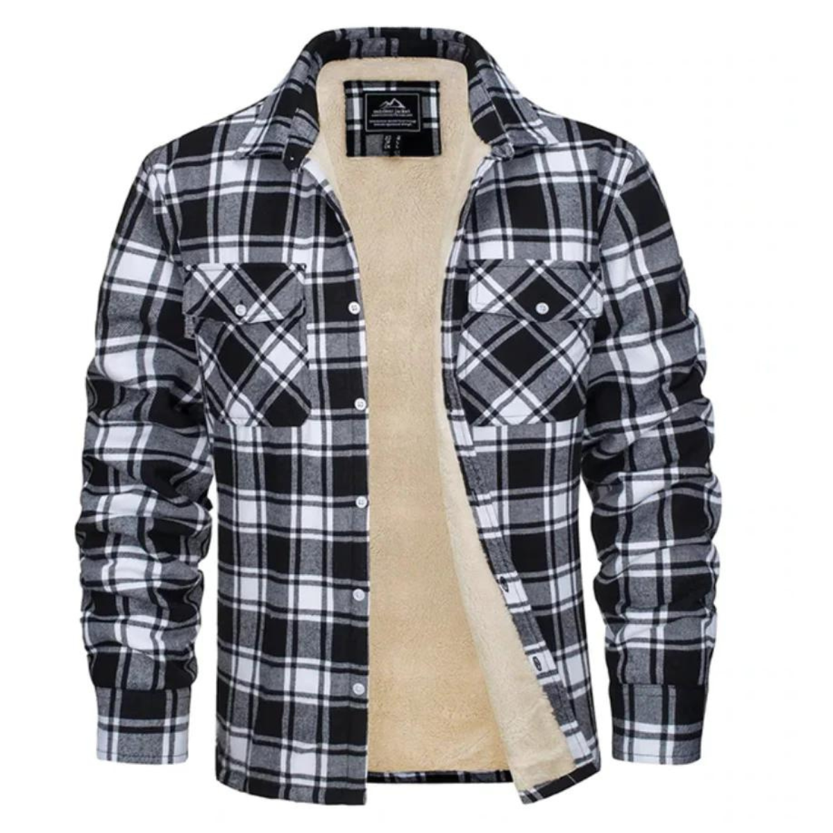 Geruite fleece jas voor heren – Thomas
