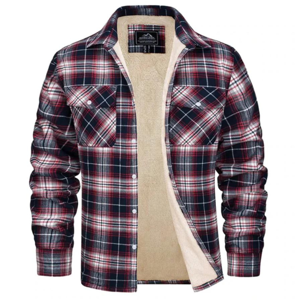 Geruite fleece jas voor heren – Thomas