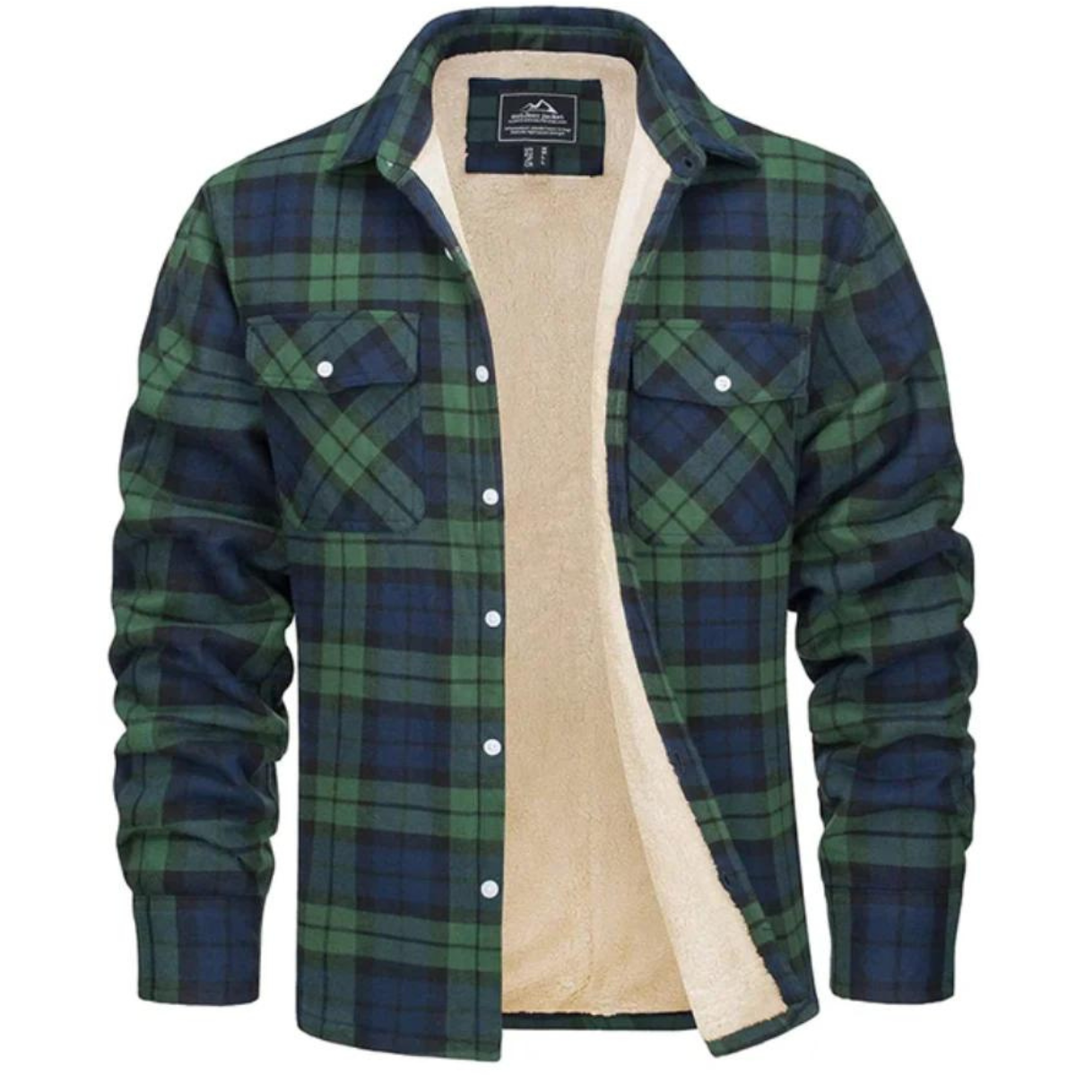 Geruite fleece jas voor heren – Thomas