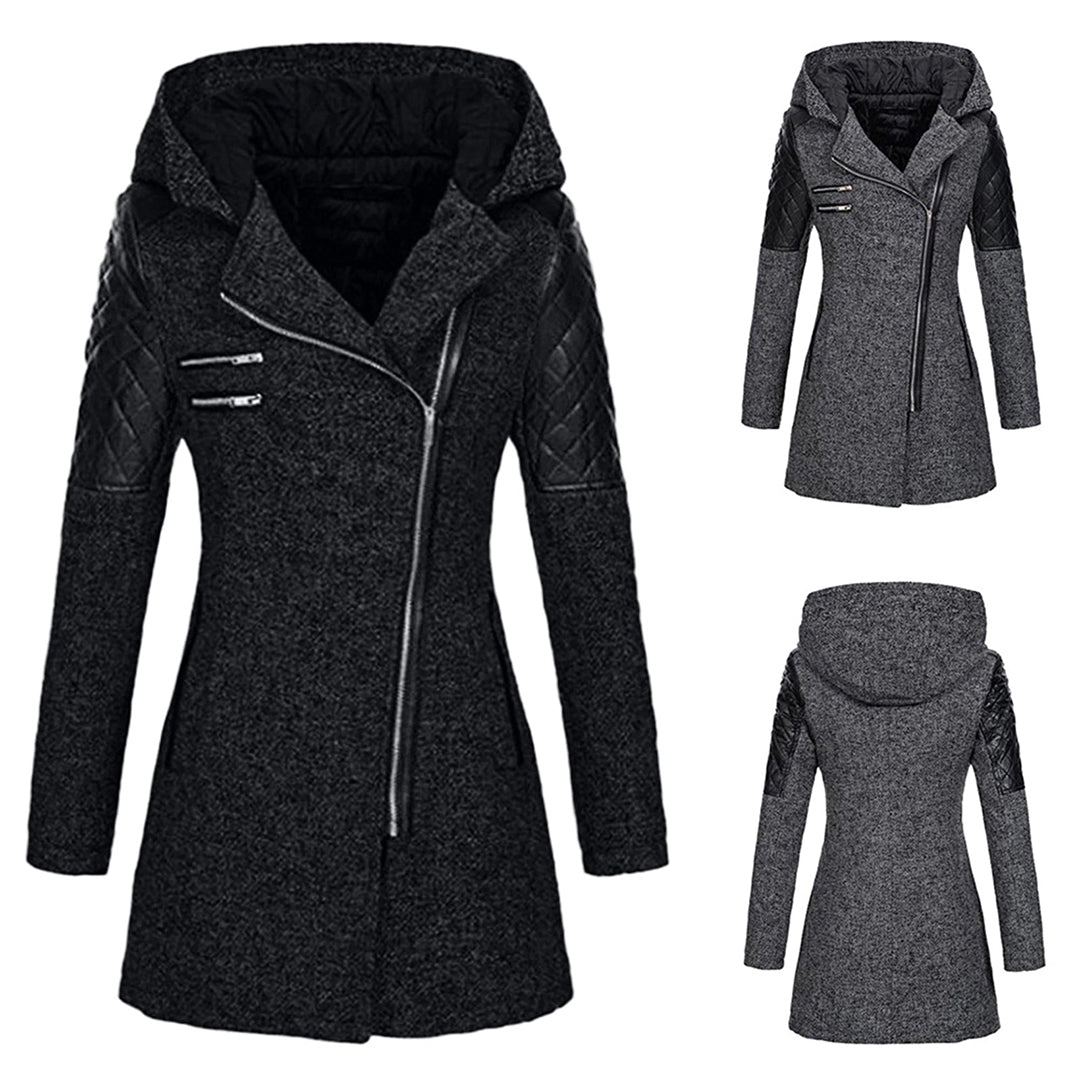 Lange winterjas met capuchon voor dames – Sophie