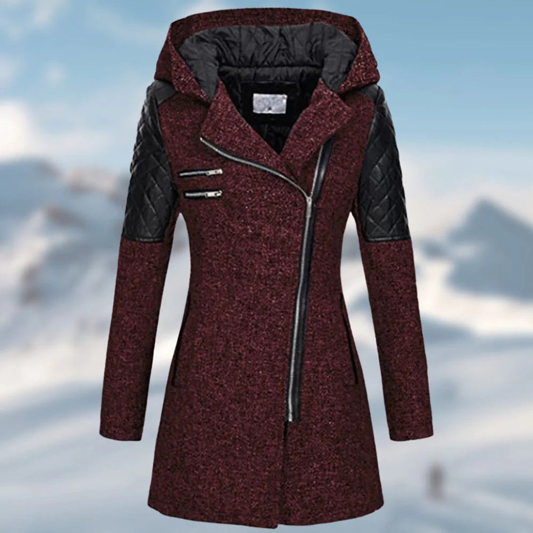 Lange winterjas met capuchon voor dames – Sophie
