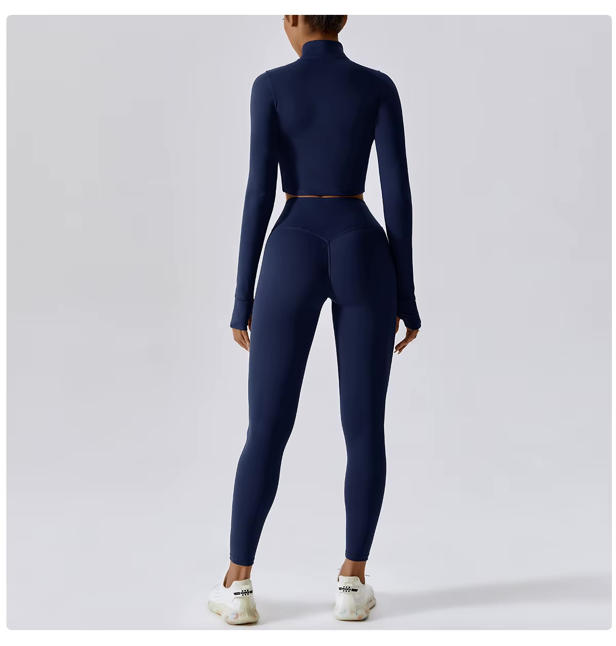 Naadloos Sportset voor Dames met Zip Top en High Waist Legging – Aerexa