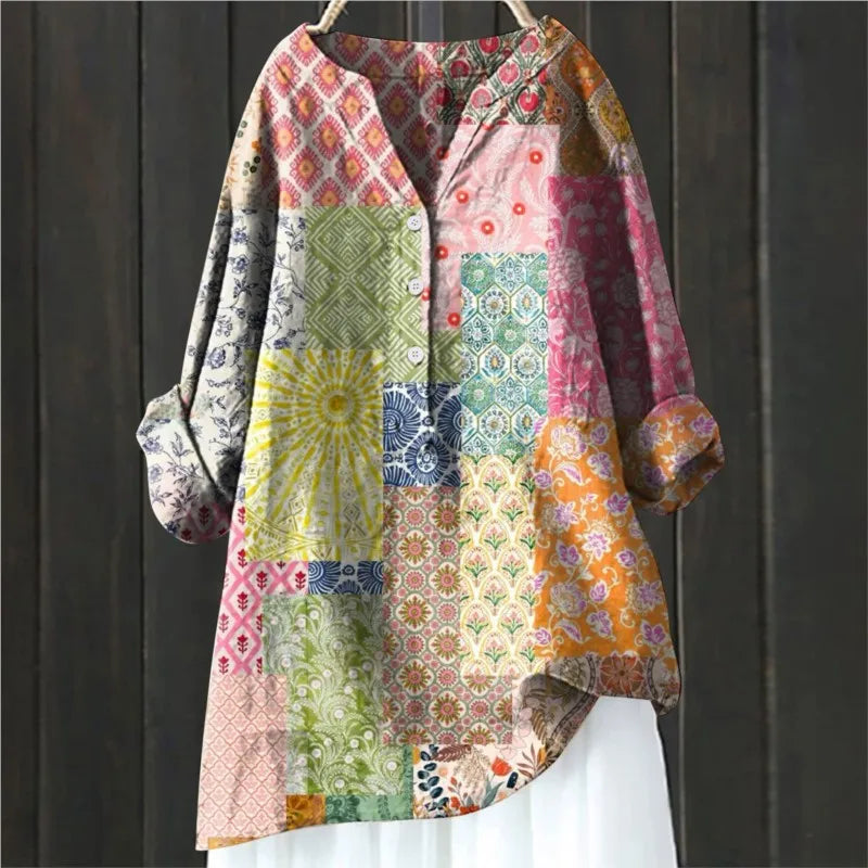 Damesblouse met bloemenprint en elegant ontwerp – Liora